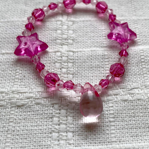 子ども向け＊ビーズブレスレット(2本セット) ブレスレット 青星 通販