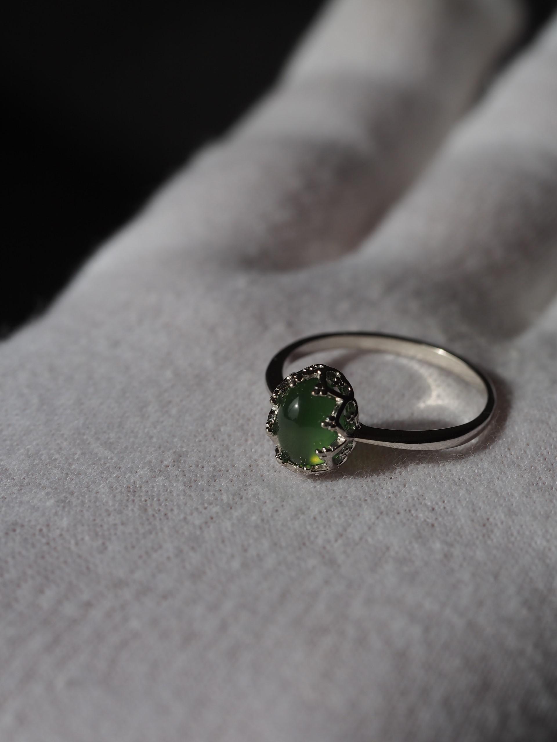 選択型：　サーペンティン８　S925WGプリンセス固定リング❀