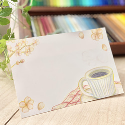 桜とコーヒー　ポストカード(3枚セット) 1枚目の画像