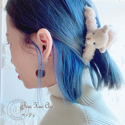 花冠ベア ベビーヘアクリップ ヘアピン ヘアゴム くま クマ 花 66657548db868c4f0a28a277e46cc0