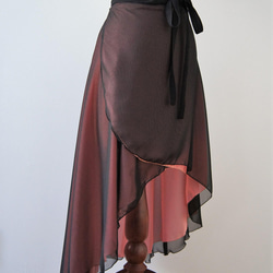 芭蕾裹身裙 [Reversible Black x 142 Salmon 70-104] D116reversibleBK Sm 第7張的照片