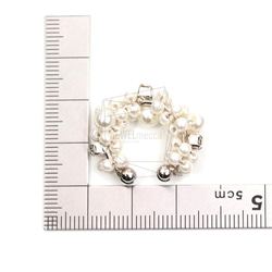 ERG-1972-R【2個入り】パールラウンドイヤーカフ/Pearl Round Earcuffs Earrings 5枚目の画像