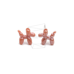 ERG-1975-G [2 件] Poodle 耳環 / Epoxy poodle Post Earrings 第1張的照片