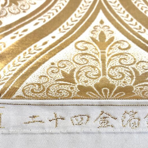 24金箔錦 絹帯 がま口クラッチバッグ ゴールド タッセル 24金箔錦 絹帯 がま口クラッチバッグ ゴールド タッセル