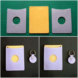 ランドセルリメイク　その1「折り財布＋パスケース」受注生産です。 5枚目の画像