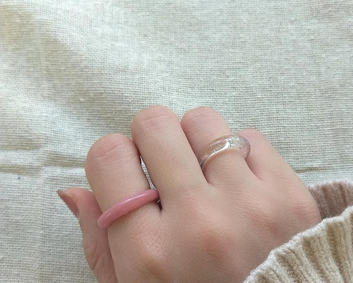 クリアリング 指輪 レジン 淡色 シェル No.09 ラテ ハンドメイド クリアリング 指輪 レジン 淡色 シェル No.09 ラテ ハンドメイド