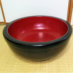 1尺7寸 溜内朱 蕎麦こね鉢 木製漆塗 その他調理器具 漆工房 ...