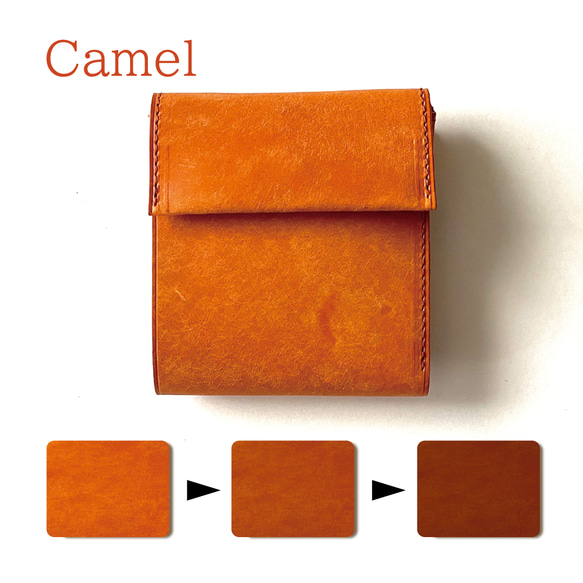 【...to®・CIGU】ミニ財布の「悩み」を解消！ハマる空間設計　アウトポケット財布/Camel(キャメル) 3枚目の画像