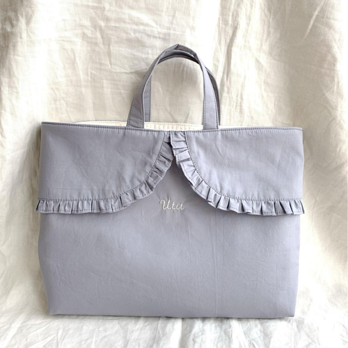 レッスンバッグ 女の子 名入れ フリル イブル レッスンバッグ .house