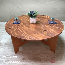 丸テーブル　木製　アンティーク調　センターテーブル　ハンドメイド 丸テーブル 木製 アンティーク調 センターテーブル ハンドメイド 丸