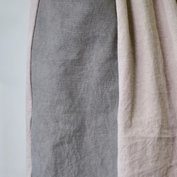 雙色喇叭裙/粉米色/三河紡織 第6張的照片