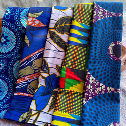 ハギレセット＊5枚組  生地  アフリカ布 アフリカン 小物作り ハンドメイド 手作り 手芸用品 布 a121002 9枚目の画像