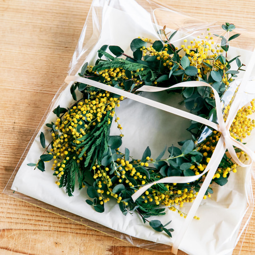 ミモザリースとスワッグのセット スワッグ WAKA 通販｜Creema(クリーマ  