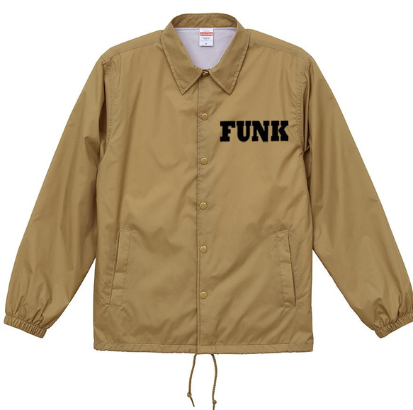 ☆新品☆FUNKロゴ COACH jacket コーチジャケットコヨーテ 1枚目の画像