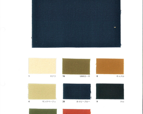 帆布 生地 色見本帳 21オンス 綿帆布6号相当 ベーシック ALBERTON