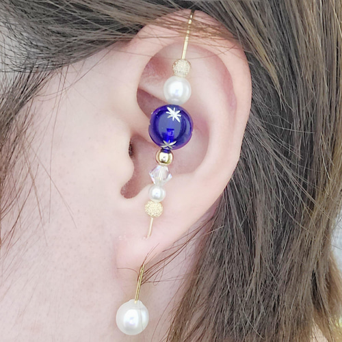 再販×1【人気沸騰中】ラップクローラーフックピアス デザインピアス