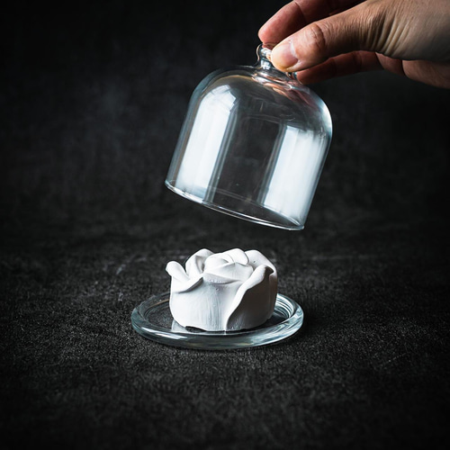 バラのアロマストーンとガラスドームセット ディフューザー・アロマ