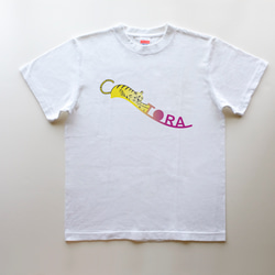 ◆ TORA　5.6oz　Tシャツ　white（ロゴ 2 colors） 6枚目の画像