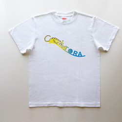 ◆ TORA　5.6oz　Tシャツ　white（ロゴ 2 colors） 7枚目の画像