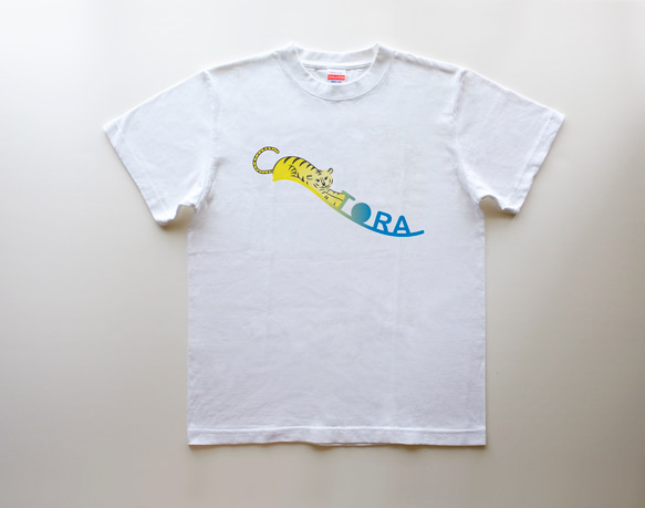 ◆ TORA　5.6oz　Tシャツ　white（ロゴ 2 colors） 7枚目の画像