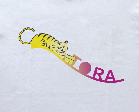 ◆ TORA　5.6oz　Tシャツ　white（ロゴ 2 colors） 2枚目の画像