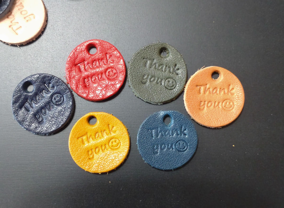 20個セット　レザータグ　サンキュータグ 4枚目の画像