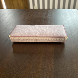 [floret pattern cartonnage]  リバティ生地のジュエリーケース(ピンク) 2枚目の画像