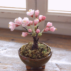 ◇粘土のお花◇ 桜盆栽 S647 アートフラワー Old-Fantasy 通販