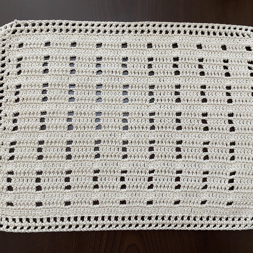 手編みのランチョンマット2枚組① 1,500円 ランチョンマット rika