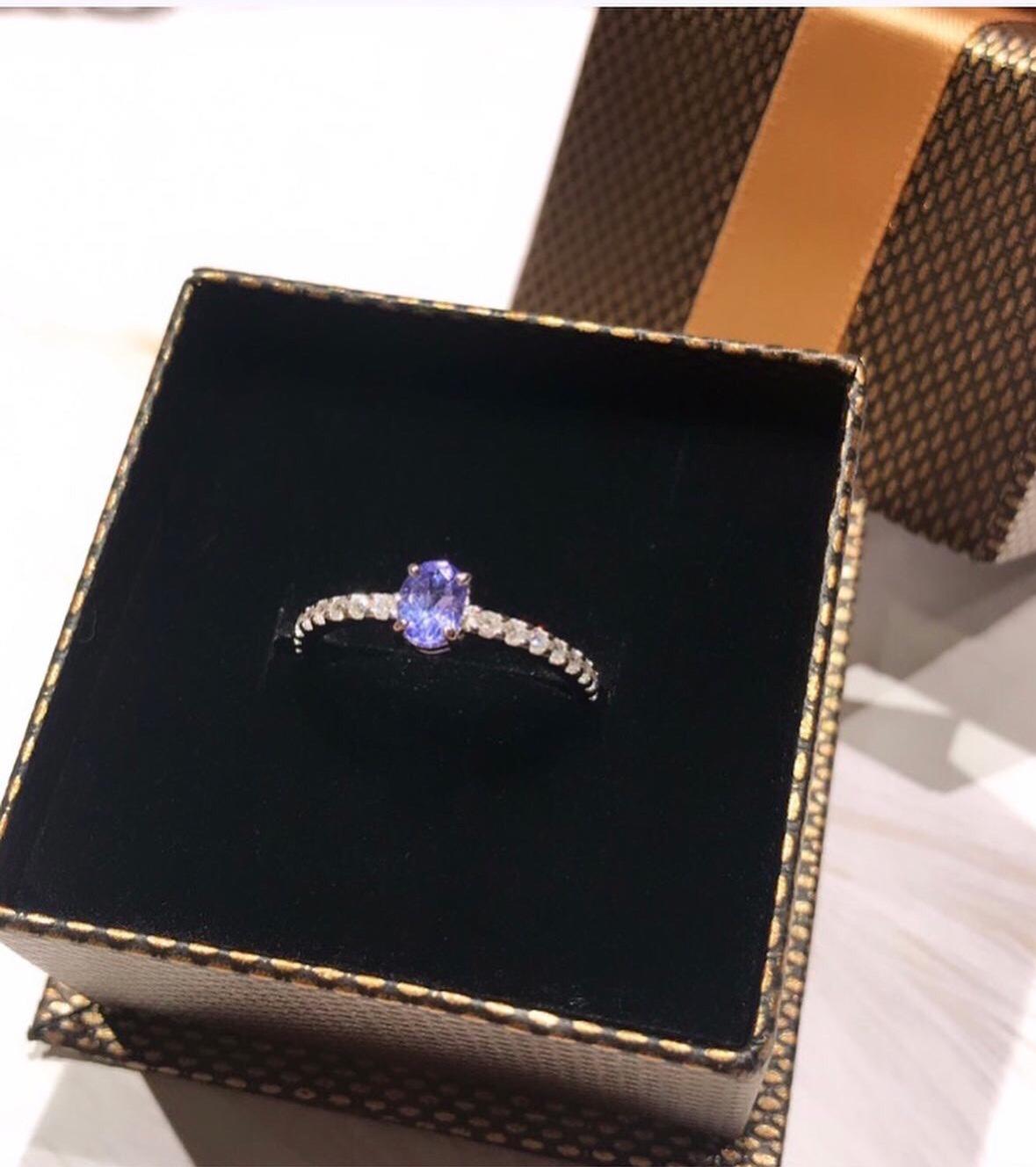 【送料無料】タンザナイト(＋メレダイヤ)リング 11号 Silver925