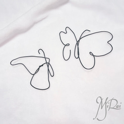 ワイヤーアート 蝶×2 タペストリー・壁掛け MiRai.11/18-21休業 通販