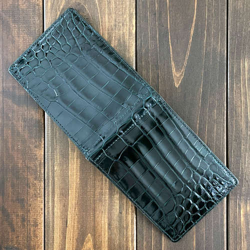 クロコダイル 無双 マネークリップ ダーク グリーン マネークリップ