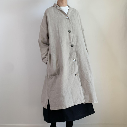 リネンコート(ベージュ) コート Ito-hari 通販 13428661｜Creema(クリーマ) 