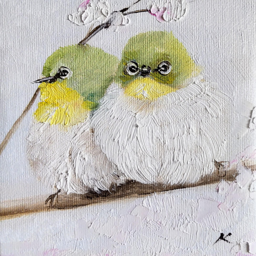 メジロ 絵画 Atelier kiyomi 通販 13428748｜Creema(クリーマ)