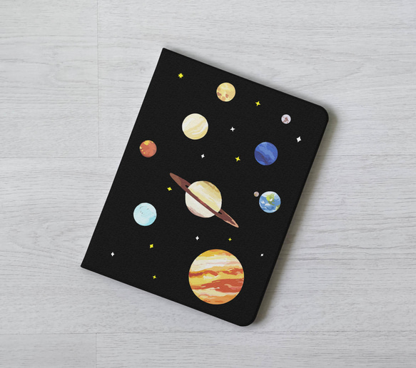 太空星球宇宙木星土星iPad Pro mini Air 3 4 6 10.5 10.9 11 12.9吋翻蓋式筆槽保護套 第6張的照片