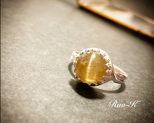 キャッツアイリング　アンティーク K18YG ルチルクォーツキャッツアイリング 1.49ct | iichi 日々の