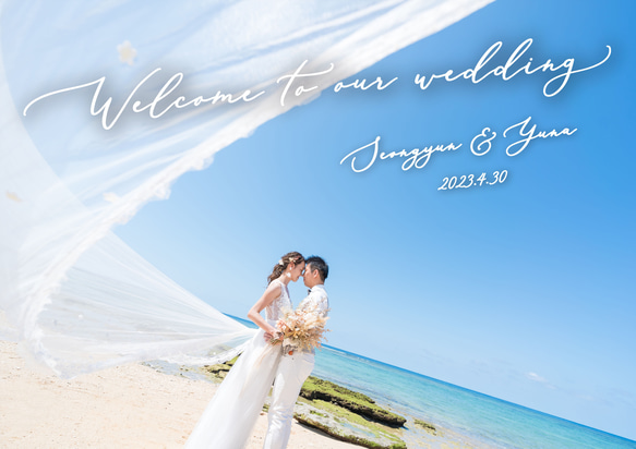 最短翌日発送✨ウェルカムボード 無料データ & 高画質化 ウェルカムスペース 前撮り 19枚目の画像