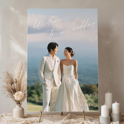 ■数時間のみ使用■美品■ウェルカムスペース■ウェディング■結婚式■前撮り■ 最短当日発送 ウェルカムボード 前撮り ウェディング 無料高画質化
