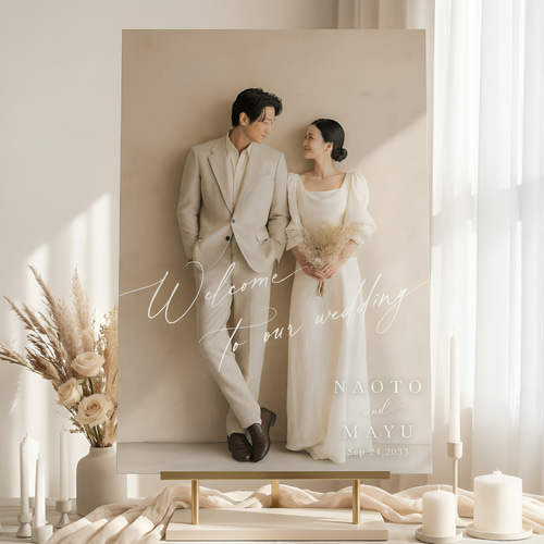 ■数時間のみ使用■美品■ウェルカムスペース■ウェディング■結婚式■前撮り■ 最短当日発送 ウェルカムボード 前撮り ウェディング 無料高画質化