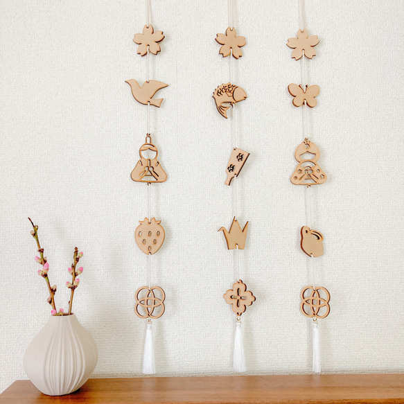 ひな祭り つるし雛 飾り 木製 桃の節句 レターバナー 雑貨・その他