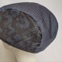 Oshima Tsumugi 狩獵帽：玳瑁紋 x 幾何紋 / 免費尺寸調整 / 日本免運費 / 2202h03 第10張的照片