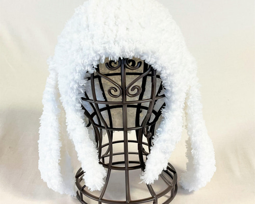 NODRESS うさぎ帽子　ニット　完売品　ホワイト　一点物　未使用 NODRESS うさぎ帽子 ニット 完売品 ホワイト 一点物 未使用