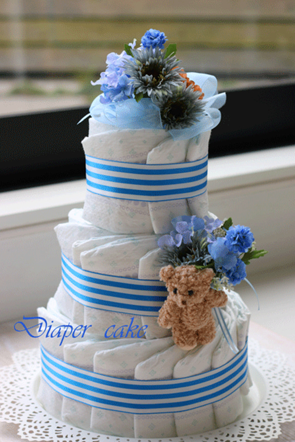オムツケーキ◇男の子用☆出産祝い☆新生児ギフトに 雑貨