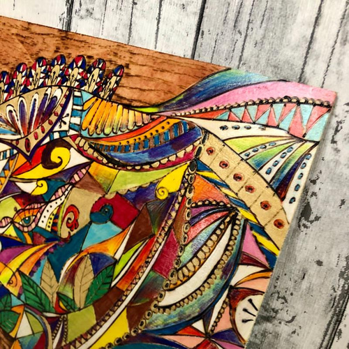 sold-out】ガネーシャ・アジアンインテリアボタニカルアート太子サイズ