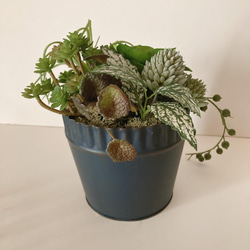 エアブランツとセダムのアレンジポット(フェイクグリーン)ボタニカル　植物　インテリア　プレゼント　観葉植物　多肉植物　 6枚目の画像