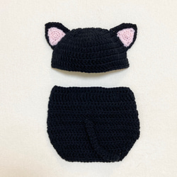 ベビーコスチューム 黒猫 ＊ ニューボーンフォト ハーフ
