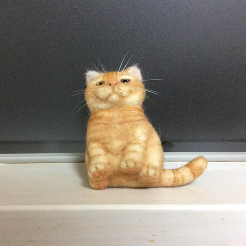 羊毛フェルト ミニねこブローチ ブリティッシュショートヘア