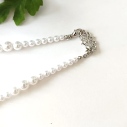 ハレノヒに..《2点Set＊イヤリング＆ネックレス》Infinity with Bubbles pearl/Silver 10枚目の画像