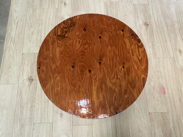 【ダイニングテーブル／ペケ台】☆組み立て式☆円形テーブル 