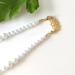 ハレノヒに..《2点Set＊ピアス＆ネックレス》Infinity with Bubbles pearl/Gold 10枚目の画像